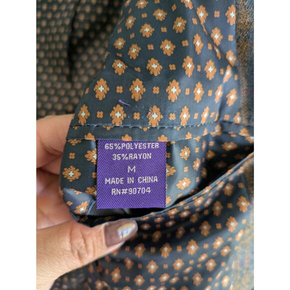 Alan Flusser Sport Coat Blazer Mens M Plaid Floral Lined Two-Button Suit Jacket - Picture 4 of 12